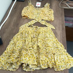 Floral skirt set